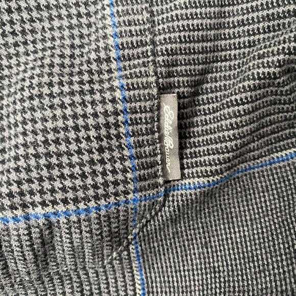 Eddie Bauer Men's Shirt S Classic Fit Gray & Blue Plaid Long-Sleeve Button-Up - Picture 6 of 11